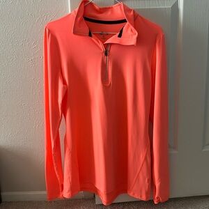 1/2 quarter zip neon pink running jacket.
